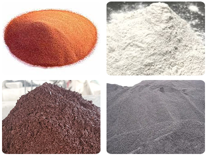 Mineral Dryers applicable materials