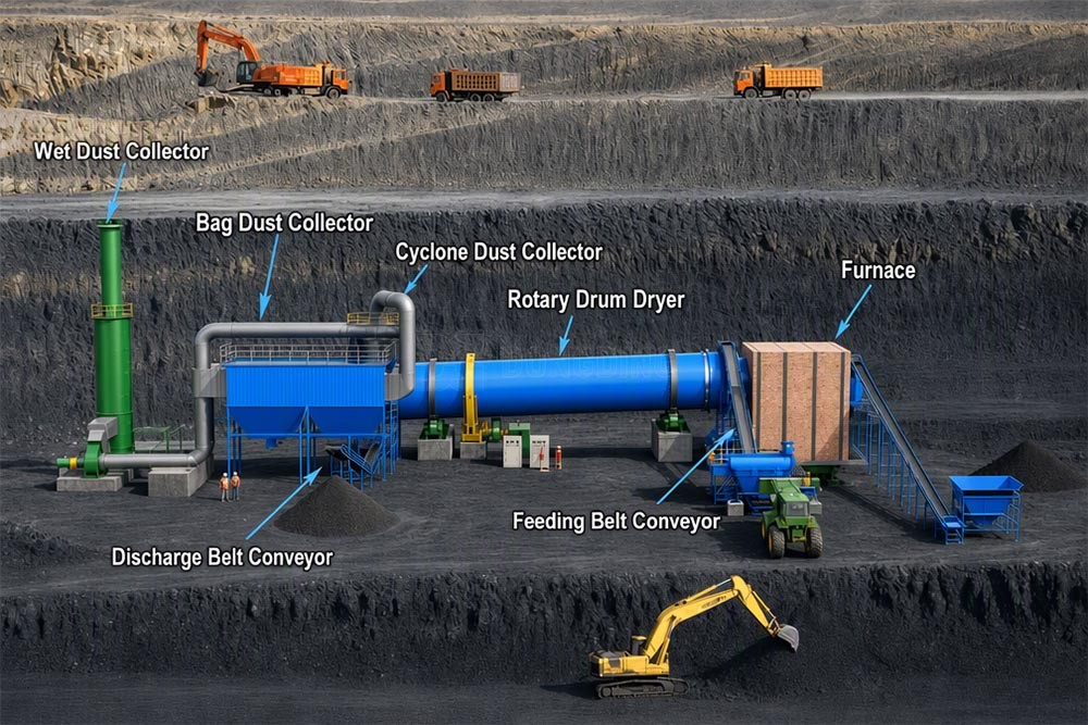 Coal Dryer working principle