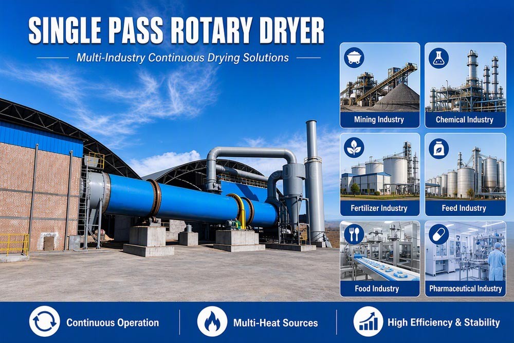 Single Pass Rotary Dryer