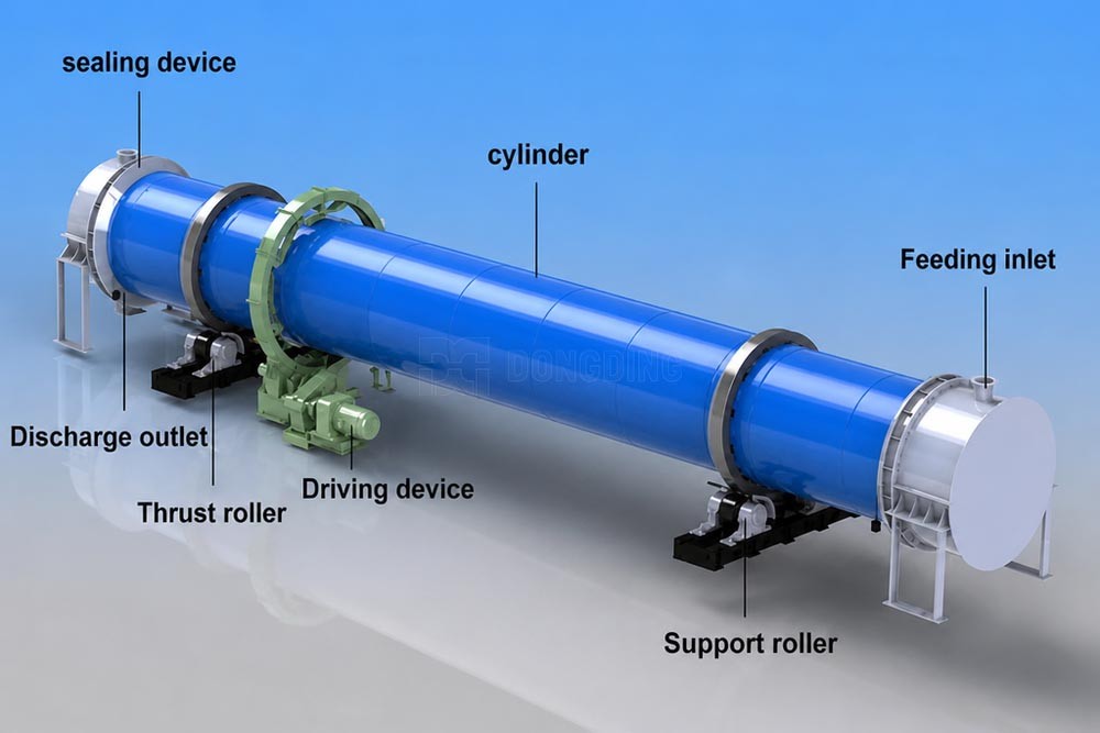 Rotary Drum Cooler working principle