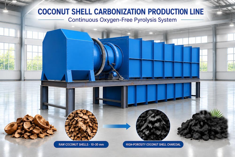 Coconut Shell Carbonization Machine